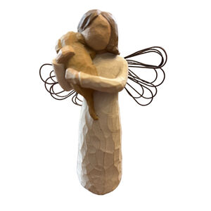 Vintage Willow Tree Angel of Friendship Decor One Size Beige Brown